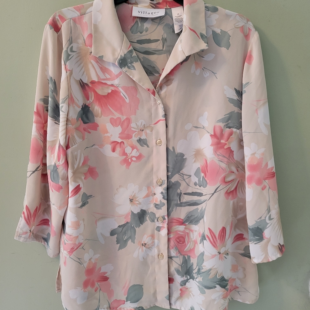 Floral Pastel Button-Up Shirt